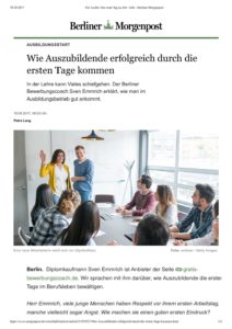 Berliner Morgenpost – Erfolg durch die ersten Tage als Azubi 07.2017